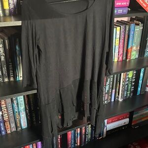 Chic Black Long Sleeve Women's Top